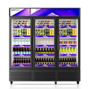 ALKCOOL TGDR70 Three Section Glass Door Merchandiser, 70" (91375247) - SAKSBY.com - SAKSBY.com