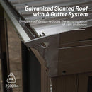 Alora Atrium Premium Against Wall Mounted Solarium Sunroom With Galvanized Steel Sloping Roof (SAK96375) - Saksby Wholesale - Slanted Roof With Gutter