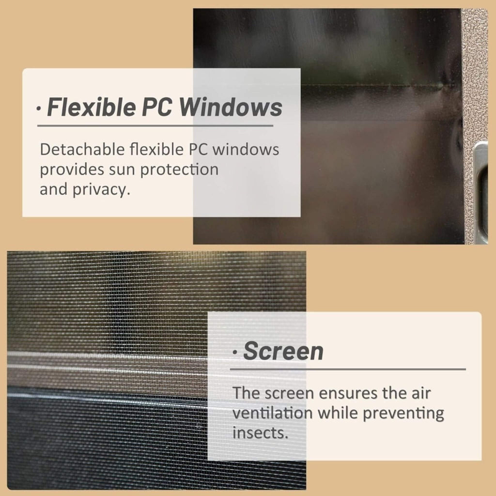 Alora Atrium Premium Against Wall Mounted Solarium Sunroom With Galvanized Steel Sloping Roof (SAK96375) - Saksby Wholesale - Window Screen Features