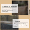 Alora Atrium Premium Against Wall Mounted Solarium Sunroom With Galvanized Steel Sloping Roof (SAK96375) - Saksby Wholesale - Window Screen Features