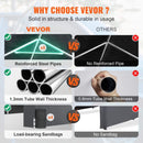 [12X20FT] Alora Heavy-Duty Outdoor Premium Garage Tarp Canopy Shelter W/ Removable Sidewalls (SAK94615) - Saksby Wholesale - Comparison Features View