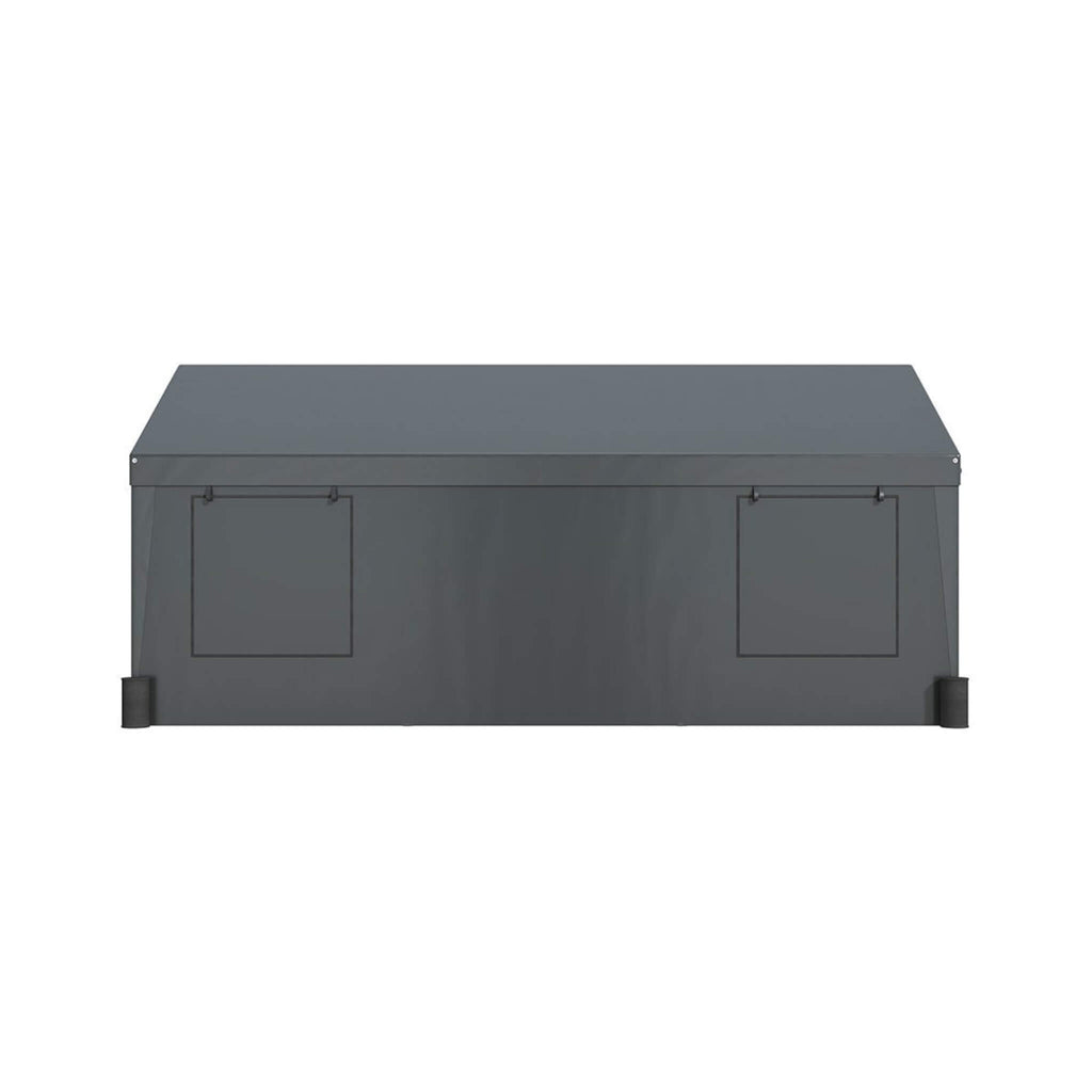 [12X20FT] Alora Heavy-Duty Outdoor Premium Garage Tarp Canopy Shelter W/ Removable Sidewalls (SAK94615) - Saksby Wholesale - Side View