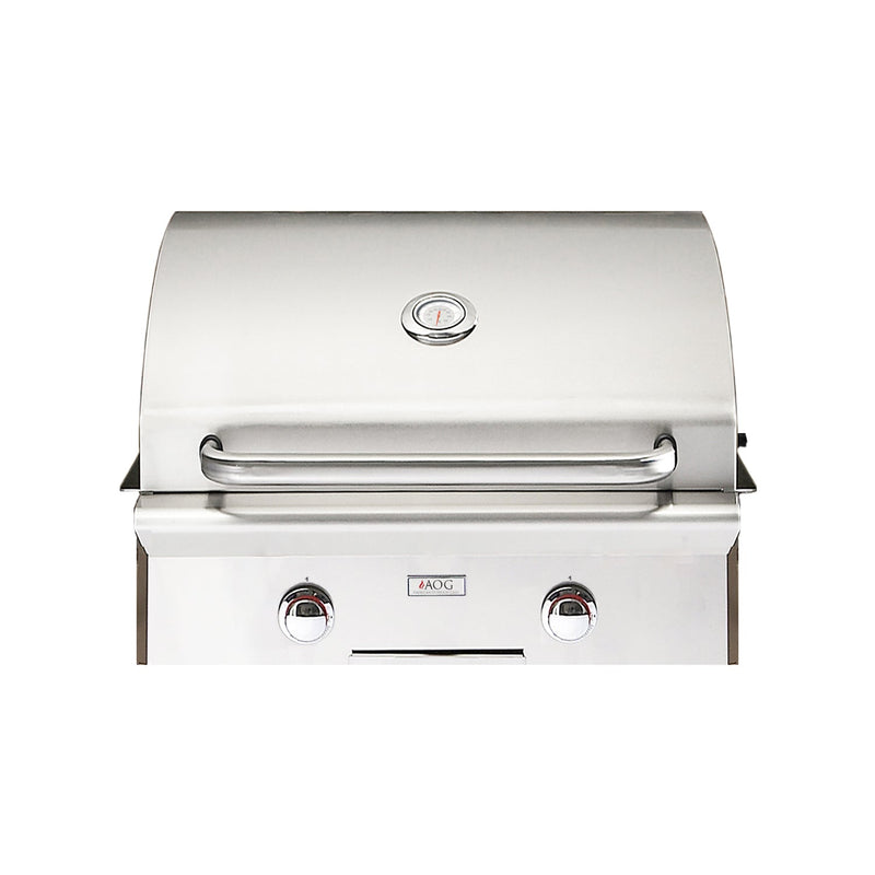 AMERICAN OUTDOOR GRILL 24NBT-00SP T-Series 2-Burner Built-In Natural Gas Grill, 24" (93658391) - SAKSBY.com - Front View