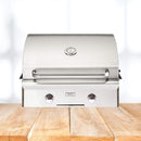 American Outdoor Grill 24NBT-00SP T-Series 2-Burner Built-In Natural Gas Grill, 24" [24NBT-00SP] (SAK58391) - Saksby Wholesale - Front View on Wood