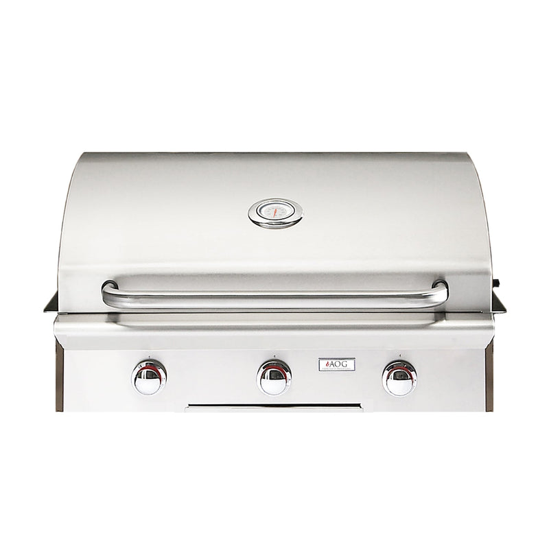 AMERICAN OUTDOOR GRILL 30NBL-00SP L-Series 3-Burner Built-In Natural Gas Grill, 30" (98602335) - SAKSBY.com - Front View