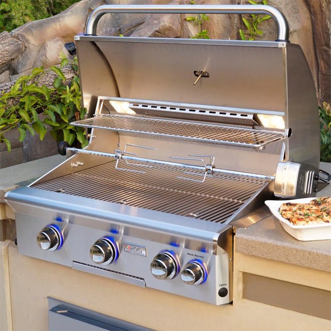 AMERICAN OUTDOOR GRILL 30NBL L-Series 3-Burner Built-In Natural Gas Grill W/ Rotisserie Kit, 30" - SAKSBY.com - Outdoor Grills - SAKSBY.com