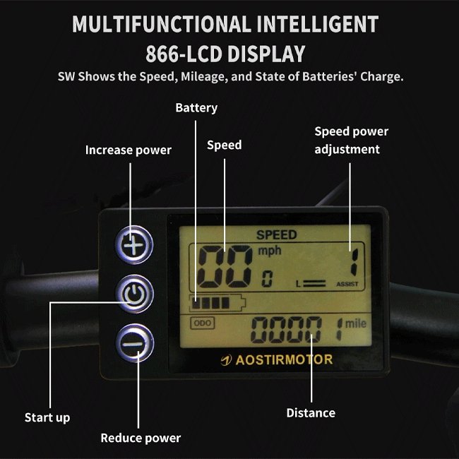 AOSTIRMOTOR A20 36V/13Ah Mini Fat Tire Folding Electric Bike, 20" - SAKSBY.com - Electric Bicycles - SAKSBY.com