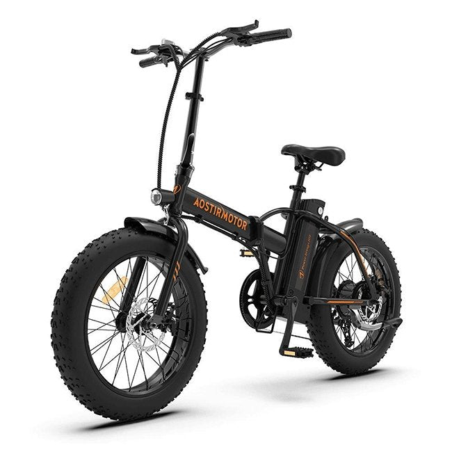 AOSTIRMOTOR A20 36V/13Ah Mini Fat Tire Folding Electric Bike, 20" - SAKSBY.com - Electric Bicycles - SAKSBY.com