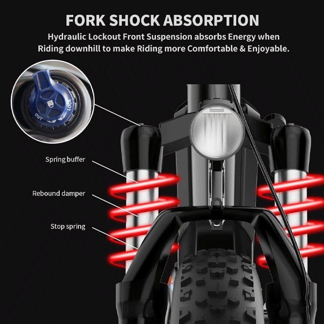 AOSTIRMOTOR S05-1 48V/11.6Ah 500W Electric Mountain Bike, 26'' - SAKSBY.com - Electric Bicycles - SAKSBY.com