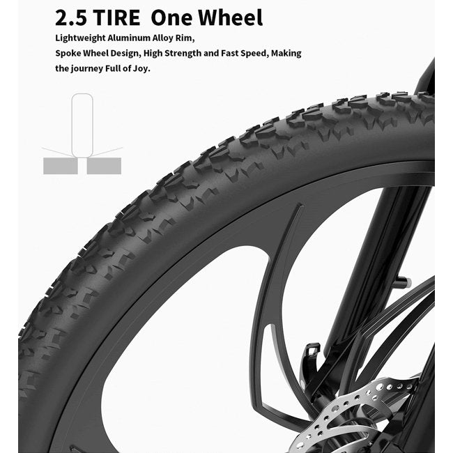 AOSTIRMOTOR S05-1 48V/11.6Ah 500W Electric Mountain Bike, 26'' - SAKSBY.com - Electric Bicycles - SAKSBY.com