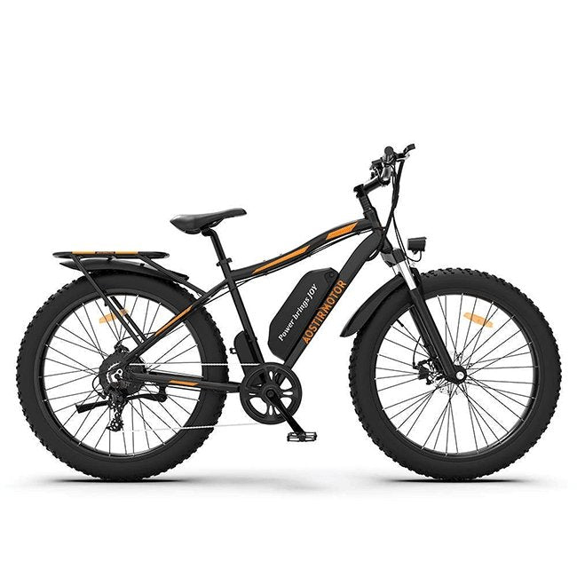 AOSTIRMOTOR S07-B 48V13Ah 750W Fat Tire Electric Mountain Bike, 26'' - SAKSBY.com - Electric Bicycles - SAKSBY.com