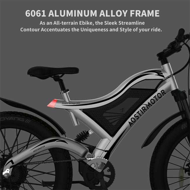 AOSTIRMOTOR S18 48V/15Ah 750W All Terrain Fat Tire Electric Mountain Bike, 26" - SAKSBY.com - Electric Bicycles - SAKSBY.com
