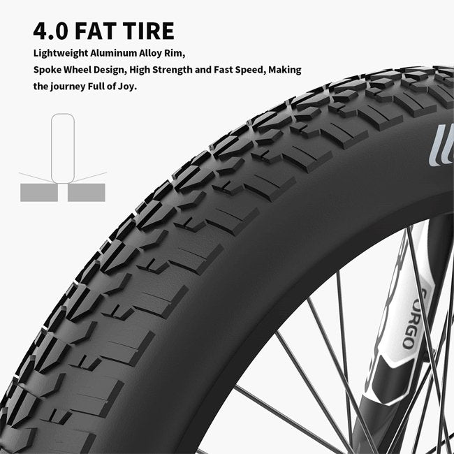 AOSTIRMOTOR S18 48V/15Ah 750W All Terrain Fat Tire Electric Mountain Bike, 26" - SAKSBY.com - Electric Bicycles - SAKSBY.com