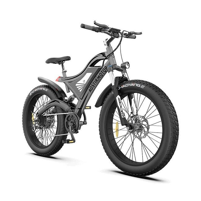 AOSTIRMOTOR S18 48V/15Ah 750W All Terrain Fat Tire Electric Mountain Bike, 26" - SAKSBY.com - Electric Bicycles - SAKSBY.com
