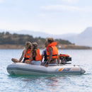 Aqua Marina A-Deluxe 8FT 4-Person Inflatable Speed Boat With Comfortable Rowing Seat And Adjustable Center Feet [BT-88850AL] (SAK20456) - Saksby Wholesale - Left View of the Lifestyle Image