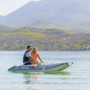 Aqua Marina Aircat 11FT 5-Person High-Speed Inflatable Catamaran With DWF Air Deck [BT-AC335] (SAK10650) - Saksby Wholesale - Man And Woman Onboard Lifestyle View