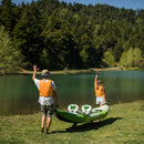 Aqua Marina Betta 14FT 2-Person Inflatable Recreational Kayak With Paddles [BE-412] (SAK01375) - Saksby Wholesale - Lifestyle Image of 2-Person Carrying the Kayak