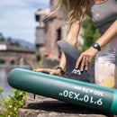 Aqua Marina Breeze 9FT Green Compact Inflatable SUP With Drop Stitch Light Technology [BT-23BRP] (SAK68745) - Saksby Wholesale - Fin Demonstration View