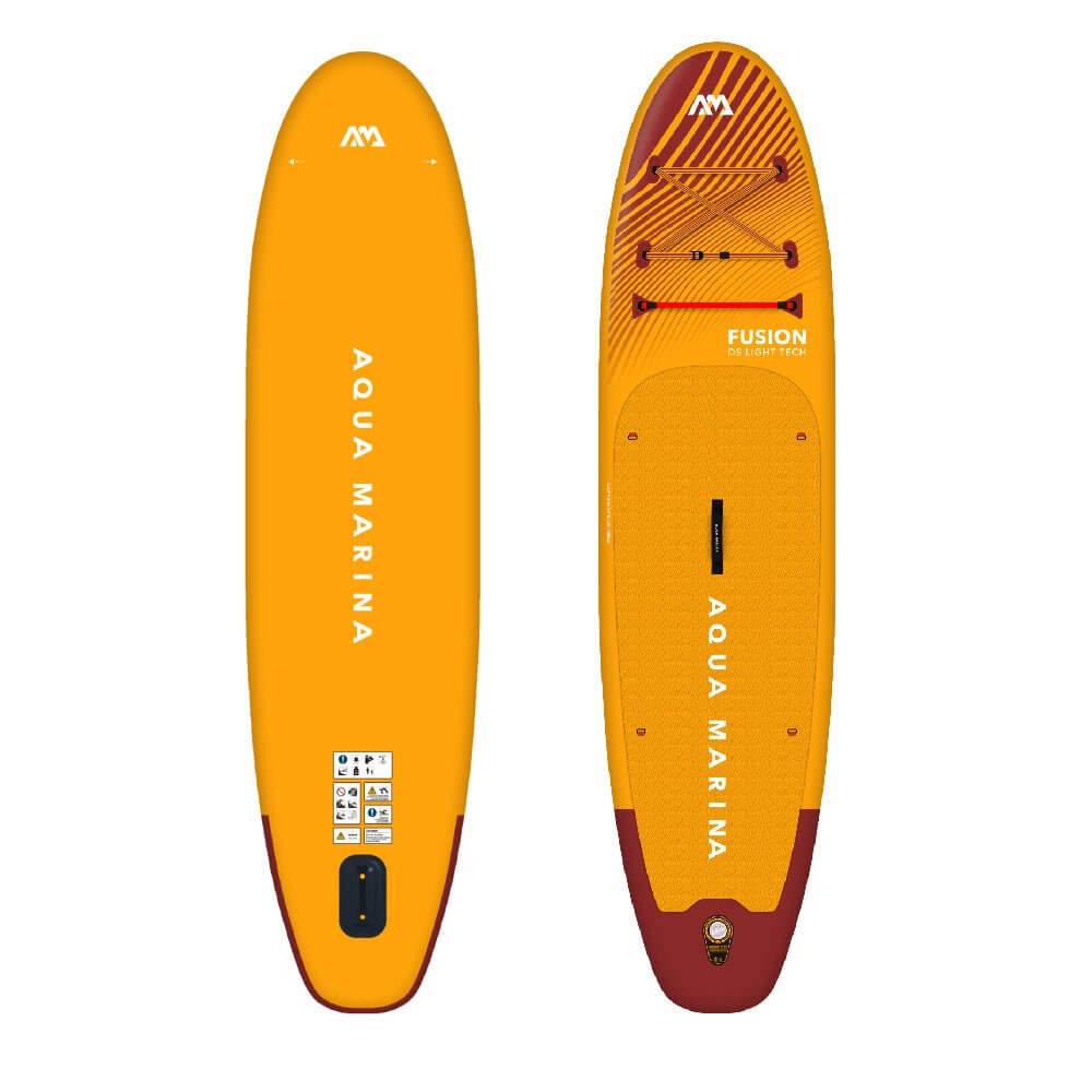 Aqua Marina Fusion BT-23FUP Premium All-Around SUP W/ Durable PVC Rail Layers & Grooved EVA Footpad,  10FT (SAK37195) - Saksby Wholesale - Front And Back View