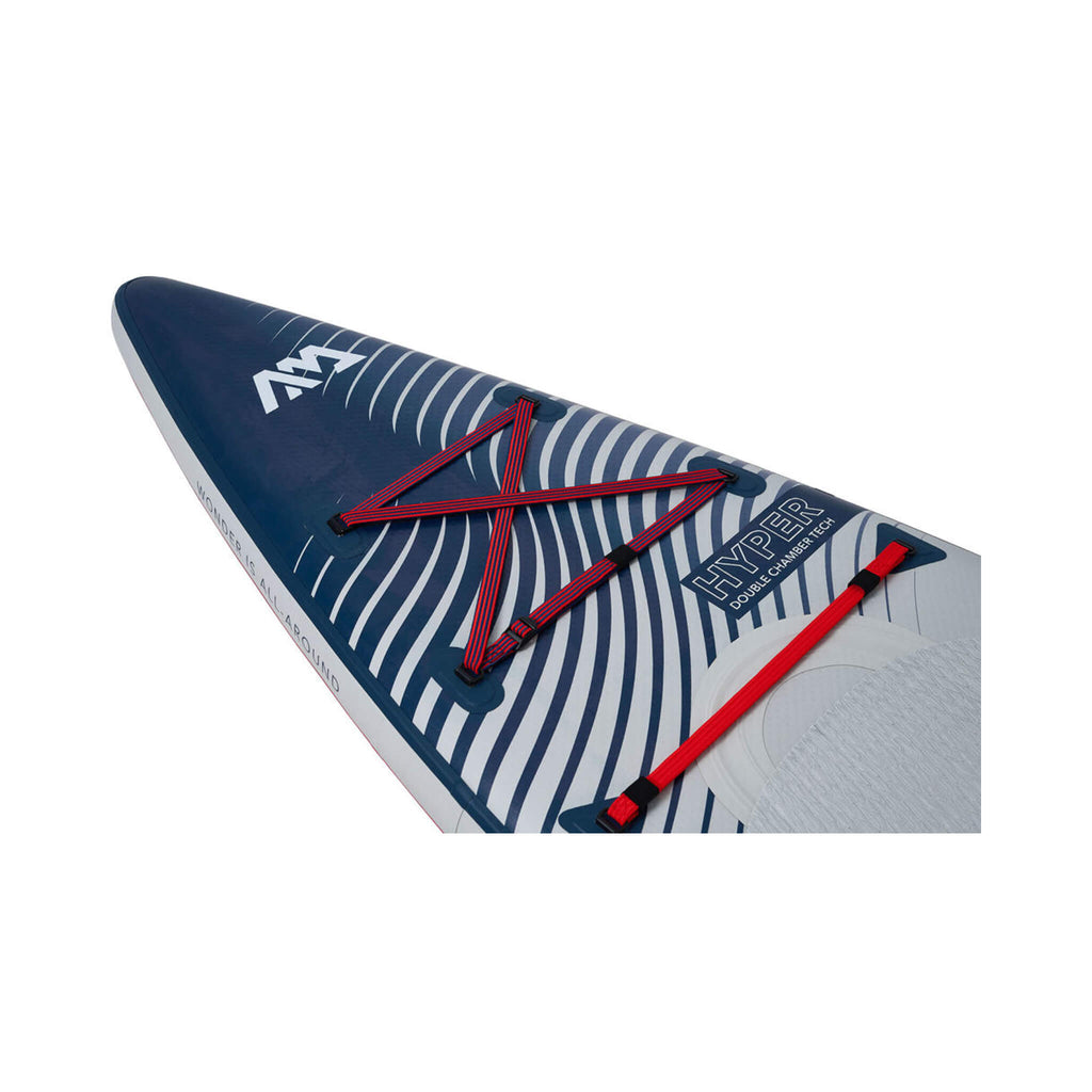 Aqua Marina Hyper 12FT Navy Touring SUP With Hydrodynamic Rail Edges & Adjustable Bungee [BT-23HY02] (SAK23285) - Saksby Wholesale - Front Top View