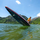 Aqua Marina Hyper 12FT Navy Touring SUP With Hydrodynamic Rail Edges & Adjustable Bungee [BT-23HY02] (SAK23285) - Saksby Wholesale - Lifestyle With Man Paddling