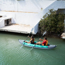 Aqua Marina Laxo 320 2-Person 10FT Recreational Kayak With High-Back Seat And Adjustable Cargo Bungee [LA-320] (SAK01396) - Saksby Wholesale - Top View of the Lifestyle Image of a Couple