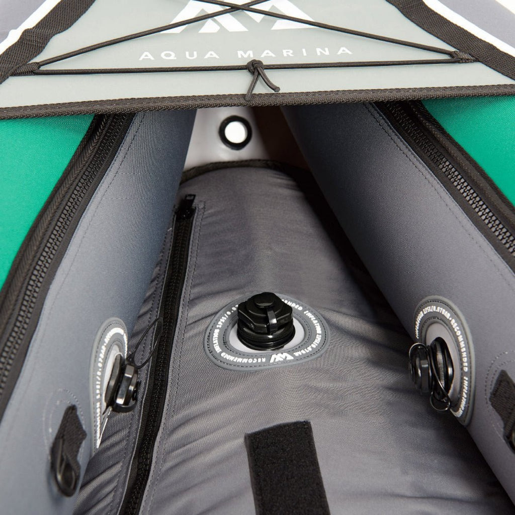 Aqua Marina Laxo 320 2-Person 10FT Recreational Kayak With High-Back Seat And Adjustable Cargo Bungee [LA-320] (SAK01396) - Saksby Wholesale - Valve and Footrest View