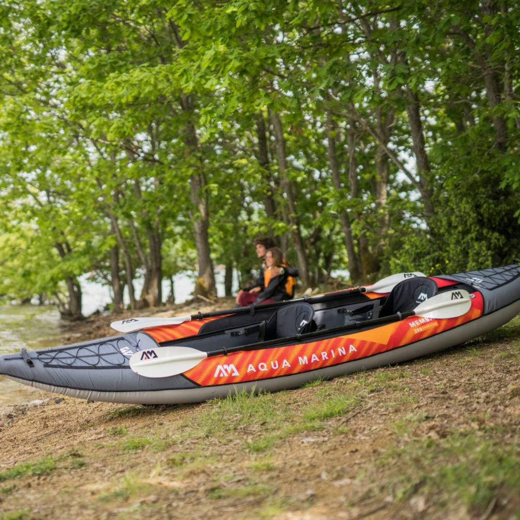 Aqua Marina Memba 390 Premium 12FT 2-Person Touring Kayak With DWF Deck And Paddles [ME-390] (SAK17282) - Saksby Wholesale - Lifestyle Image Side View