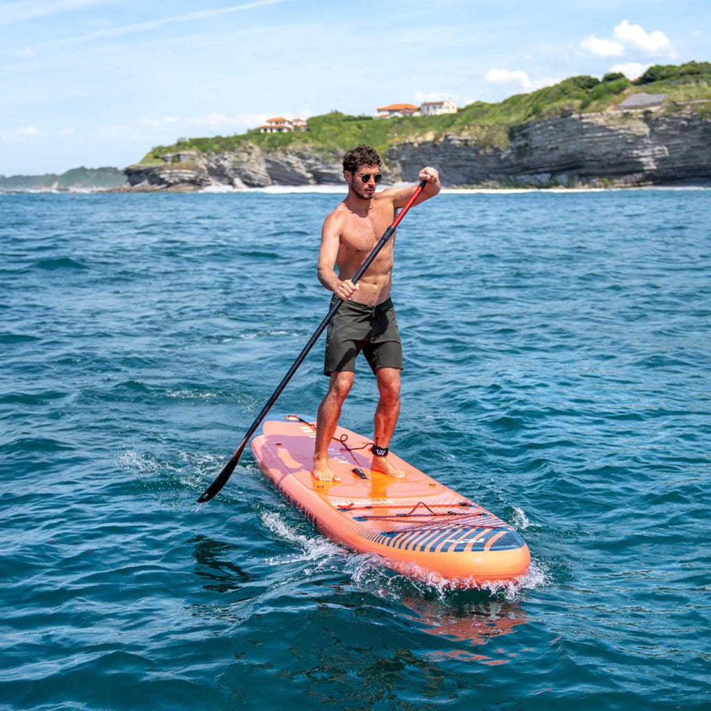 Aqua Marina Monster 12FT All-Around ISUP Sky Glider With Swift Attach Center Fin [BT-23MOP] (SAK56240) - Saksby Wholesale - Lifestyle With Man Paddling