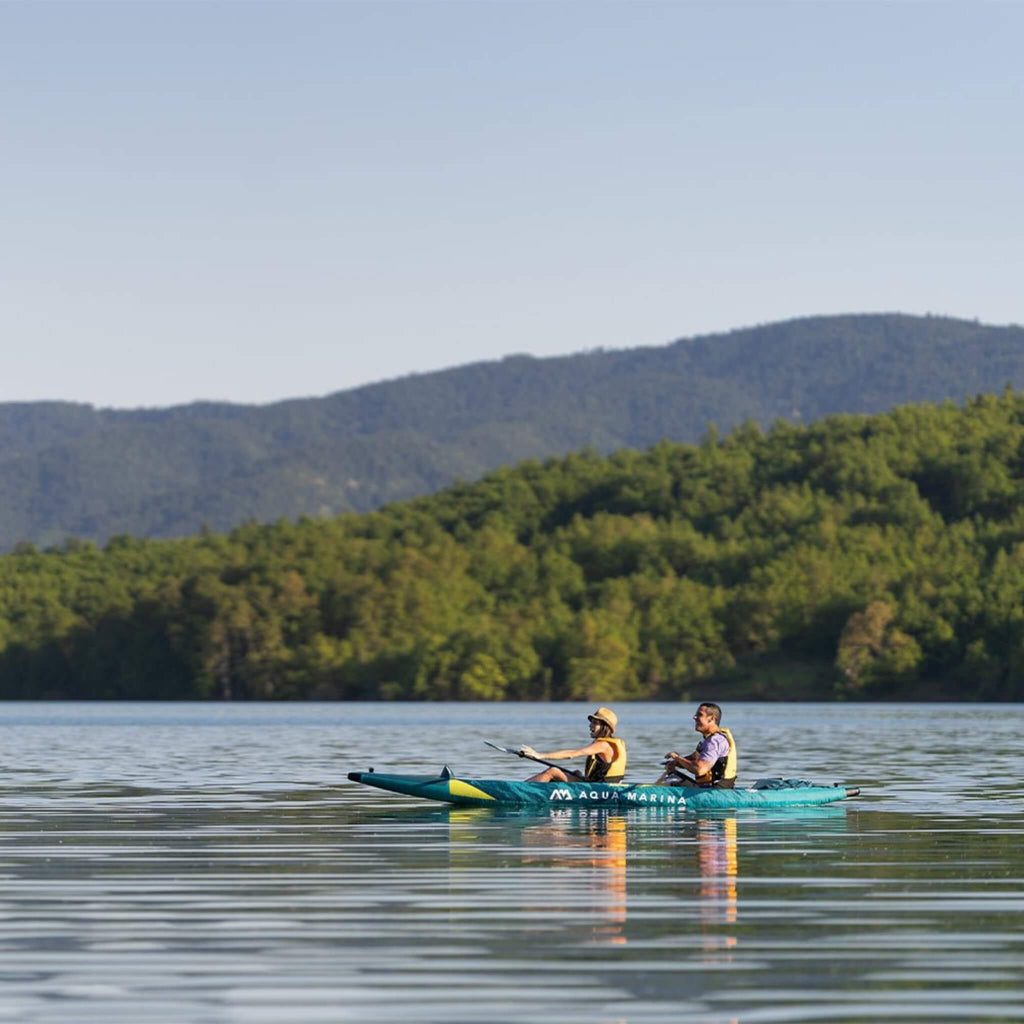 Aqua Marina Steam 412 14FT 2-Person Premium Kayak With DWF Deck [Paddle Excluded] [ST-412] (SAK57946) - Saksby Wholesale - LIfestyle Image In The Water
