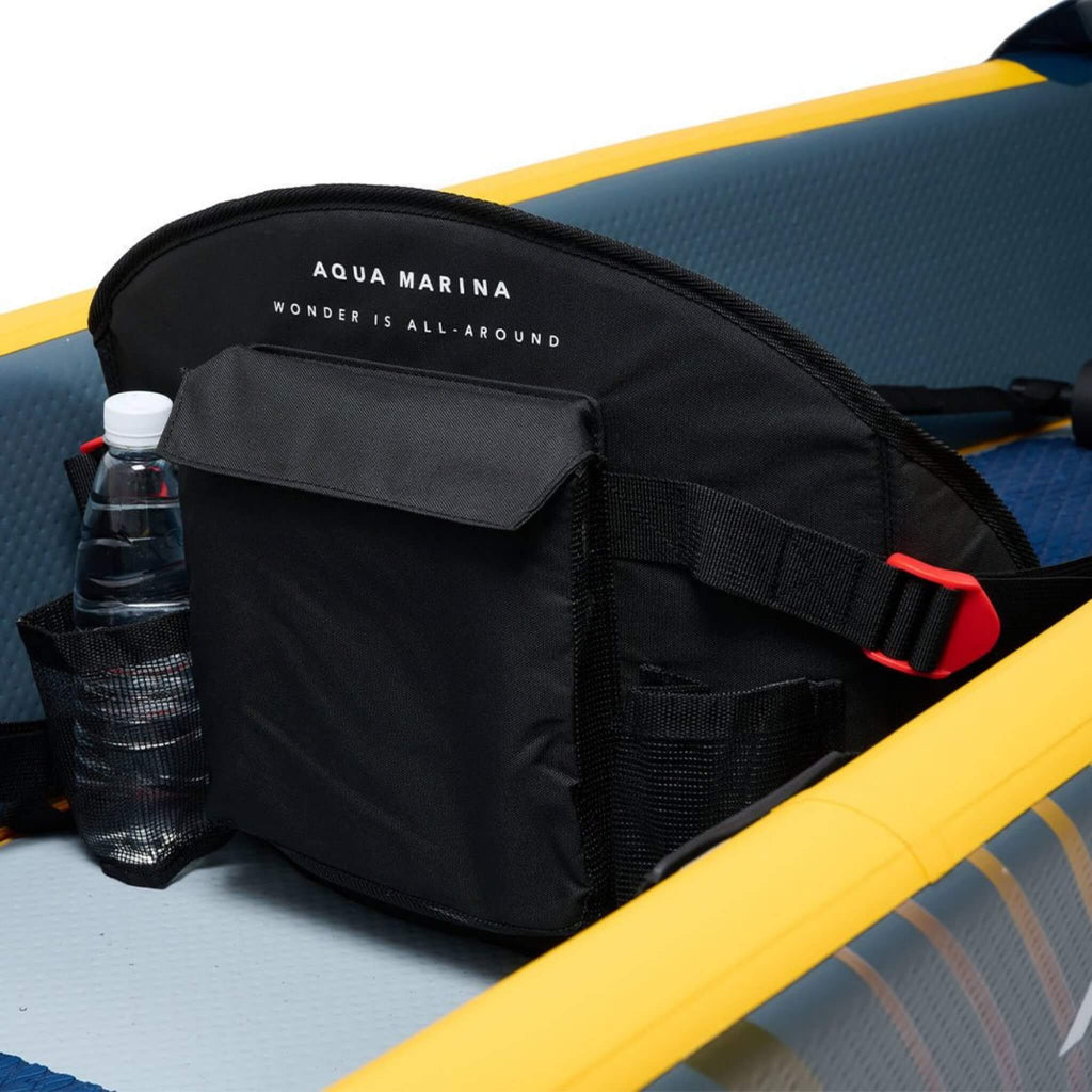 Aqua Marina Tomahawk AIR-K 440 14FT 2-Person High-Pressure Speed Inflatable Kayak [Paddle Excluded] [AIR-K440] (SAK31482) - Saksby Wholesale - Back View Seat With Water Handle