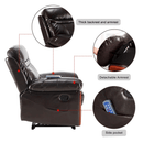 ARTETHYS Premium Heated Massage Recliner PU Leather Sofa Chair W/ Vibration - SAKSBY.com - Outdoor Furniture - SAKSBY.com
