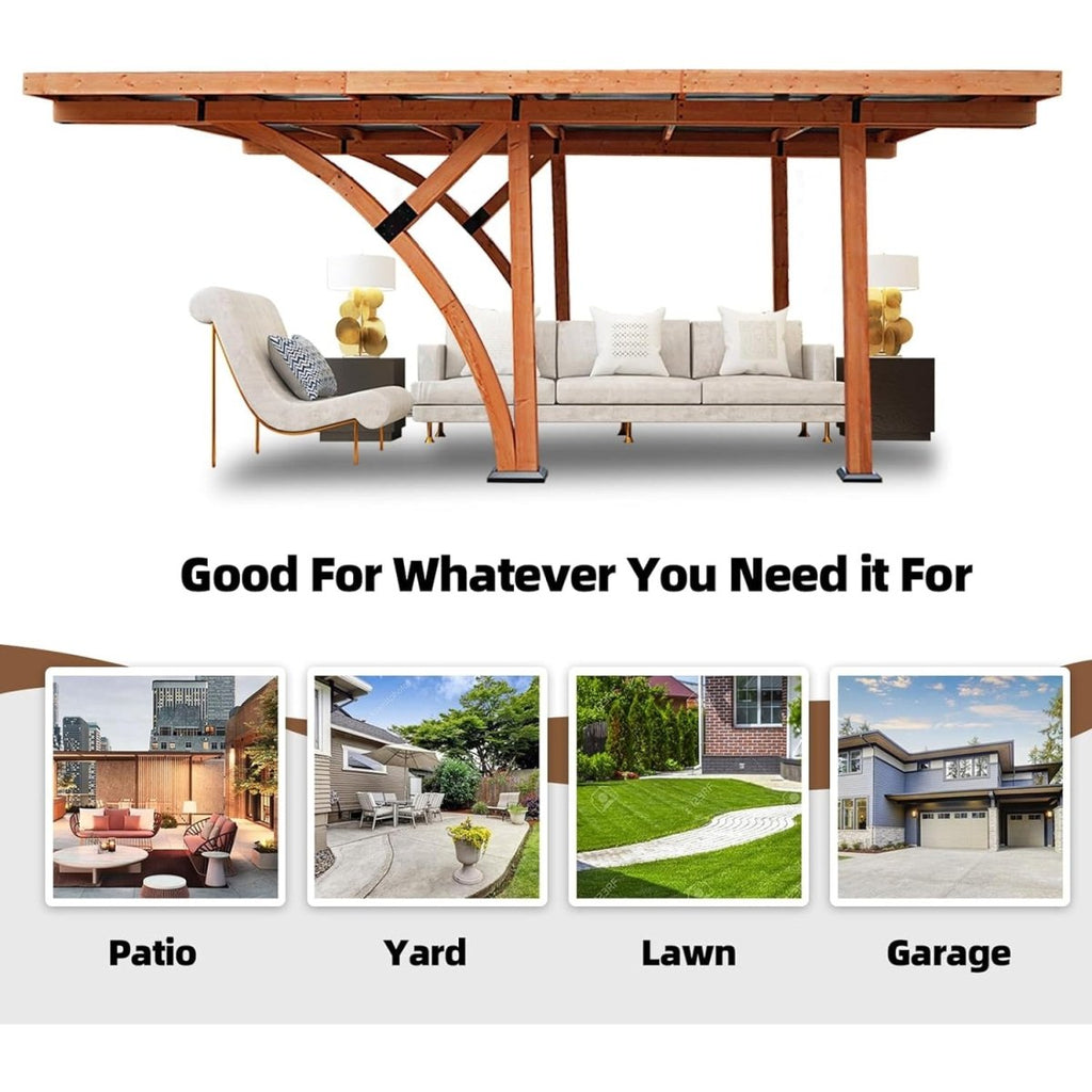 BNY Premium Heavy Duty Wooden Arc-Shaped Carport With Metal Roof, 12x18FT (94716283) - SAKSBY.com - Sheds, Garages & Carports - SAKSBY.com