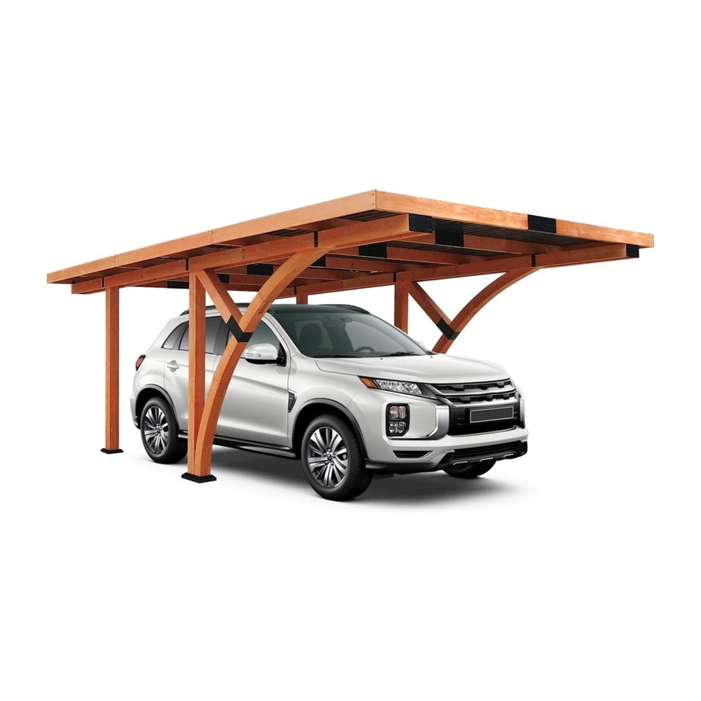 BNY Premium Heavy Duty Wooden Arc-Shaped Carport With Metal Roof, 12x18FT (94716283) - SAKSBY.com - Sheds, Garages & Carports - SAKSBY.com