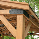 BYD Premium All Cedar Wooden Carport Pavilion Gazebo With Sloped Hardtop Steel Roof, 20x12FT (92758314) - SAKSBY.com - Sheds, Garages & Carports - SAKSBY.com