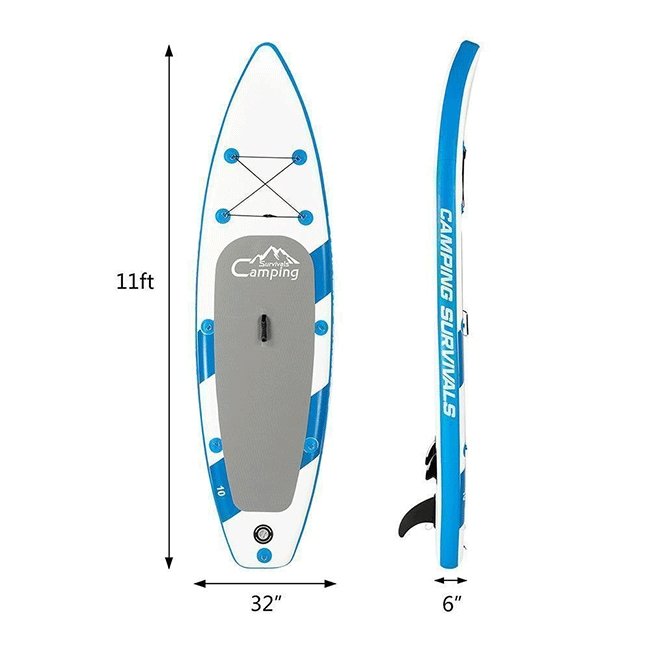 CAMPING SURVIVALS Blow Up SUP Surfboard W/ Complete Kit, 10/11FT - SAKSBY.com - Stand Up Paddle Boards - SAKSBY.com