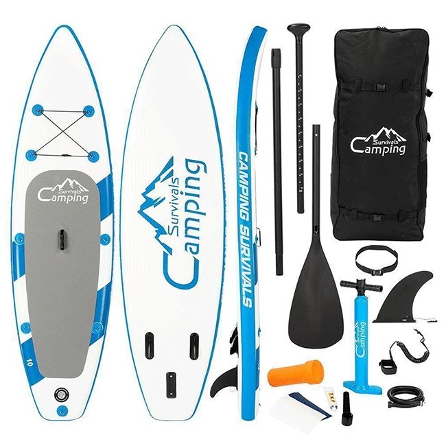 CAMPING SURVIVALS Blow Up SUP Surfboard W/ Complete Kit, 10/11FT - SAKSBY.com - Stand Up Paddle Boards - SAKSBY.com