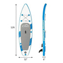 Camping Survivals Premium Blow Up SUP Surfboard W/ Complete Kit, 10/11FT (SAK98615) - Saksby Wholesale - 10ft Dimensions