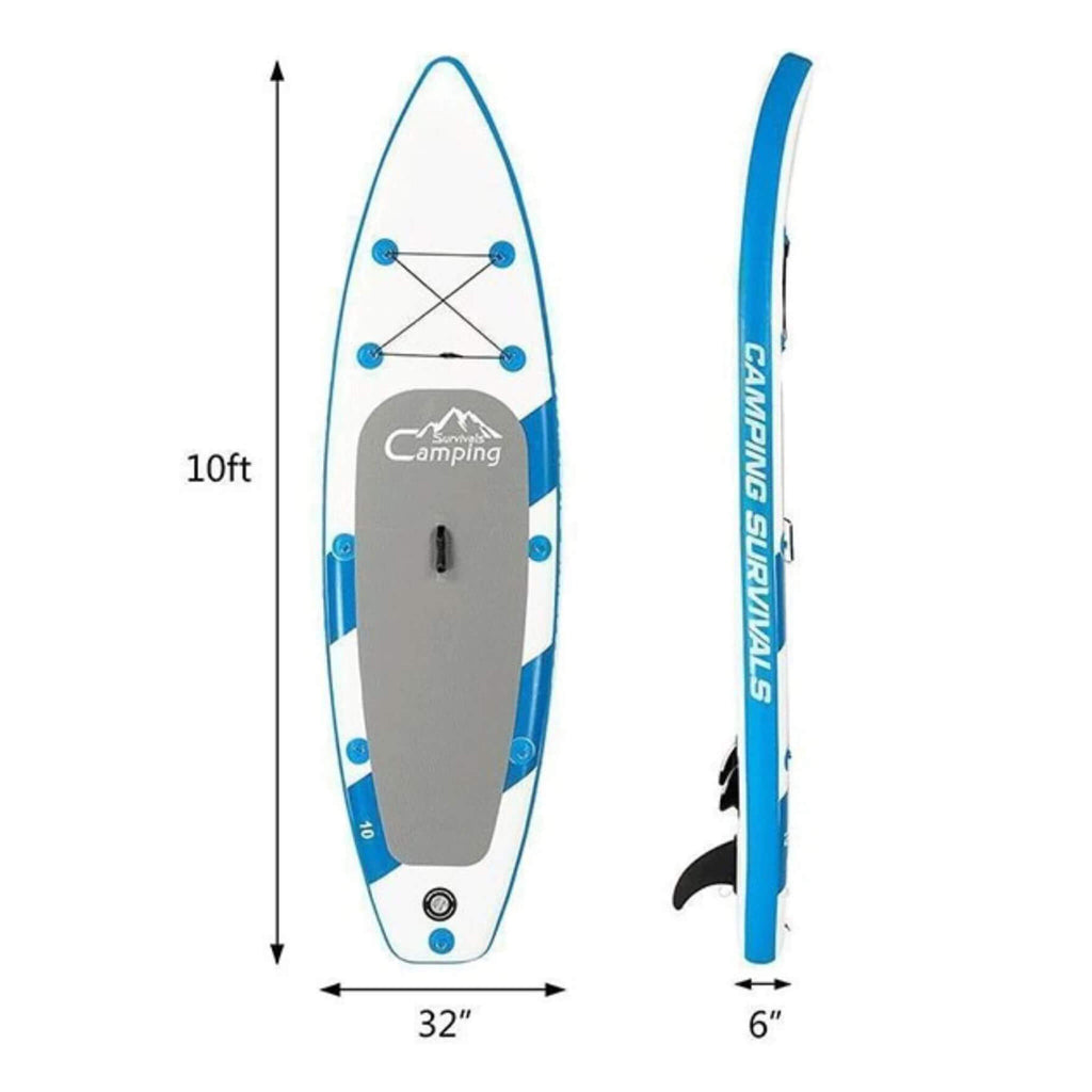Camping Survivals Premium Blow Up SUP Surfboard W/ Complete Kit, 10/11FT (SAK98615) - Saksby Wholesale - 11ft Dimensions