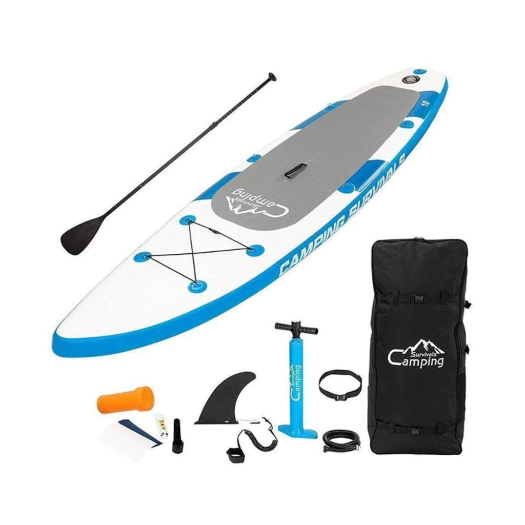 Camping Survivals Premium Blow Up SUP Surfboard W/ Complete Kit, 10/11FT (SAK98615) - Saksby Wholesale - Product Inclusions