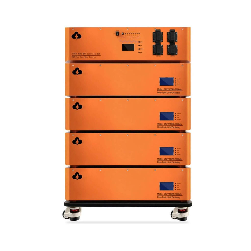 CE 48V600AH Stackable LiFEPO4 Lithium Battery With 6KW Invertor For RV & Energy Storage (SAK58730) - Saksby Wholesale - Front View