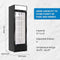 Heavy Duty Industrial Glass Door Beverage Merchandiser Refrigerator Cooler, 11 Cu.Ft (SAK04571) - Saksby Wholesale - Dimensions View