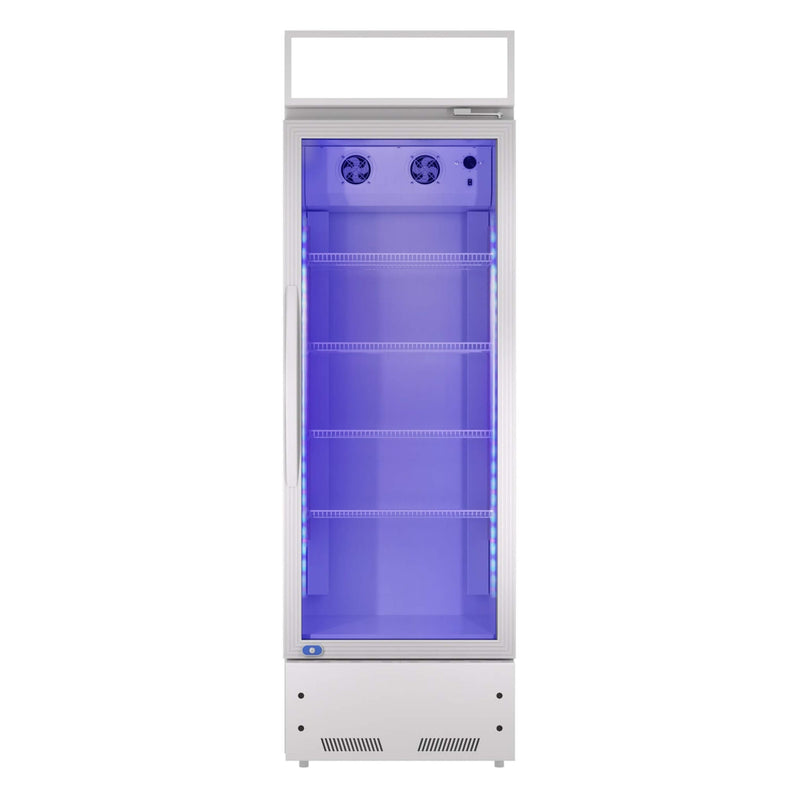 Heavy Duty Industrial Glass Door Beverage Merchandiser Refrigerator Cooler, 11 Cu.Ft (SAK04571) - Saksby Wholesale - Color White View