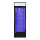 Heavy Duty Industrial Glass Door Beverage Merchandiser Refrigerator Cooler, 11 Cu.Ft (SAK04571) - Saksby Wholesale - Blue LED View