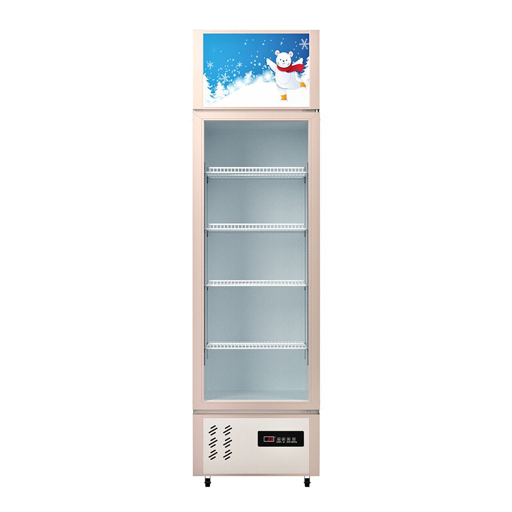 Commercial 11 Cu.Ft Merchandiser Refrigerator Beverage Cooler Fridge, 76.8'' (93625140) - SAKSBY.com - Front View