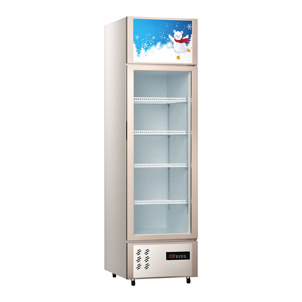 Commercial 11 Cu.Ft Merchandiser Refrigerator Beverage Cooler Fridge, 76.8'' (93625140) - SAKSBY.com - Front View