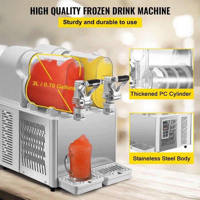 Commercial Margarita Frozen Slushy Drink Maker Machine, 3L 