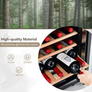 Costway Premium Freestanding Dual Zone Wine Cooler Fridge Cabinet, 43 BTLS (SAK88652) - Saksby Wholesale - Quality Material