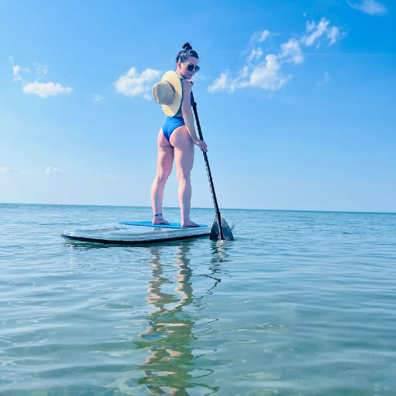 CRYSTAL KAYAK Premium 1-Person Outdoor Clear Transparent SUP With Paddle, 11FT (SAK37248) - SAKSBY.com - Kayak - SAKSBY.com