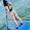 Crystal Kayak Premium 1-Person Outdoor Clear Transparent SUP With Paddle, 11FT (SAK37248) - Saksby Wholesale - Standing Paddling Setup